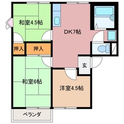 宮町駅 徒歩8分 2階の物件間取画像